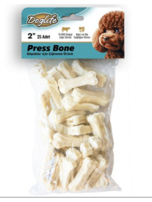 202699-DOGLİFE PRESS KEMİK WHİTE 9-10GR/AD. 25Lİ